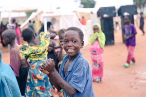 Children dancing in the Yola IDP camp - Anakle