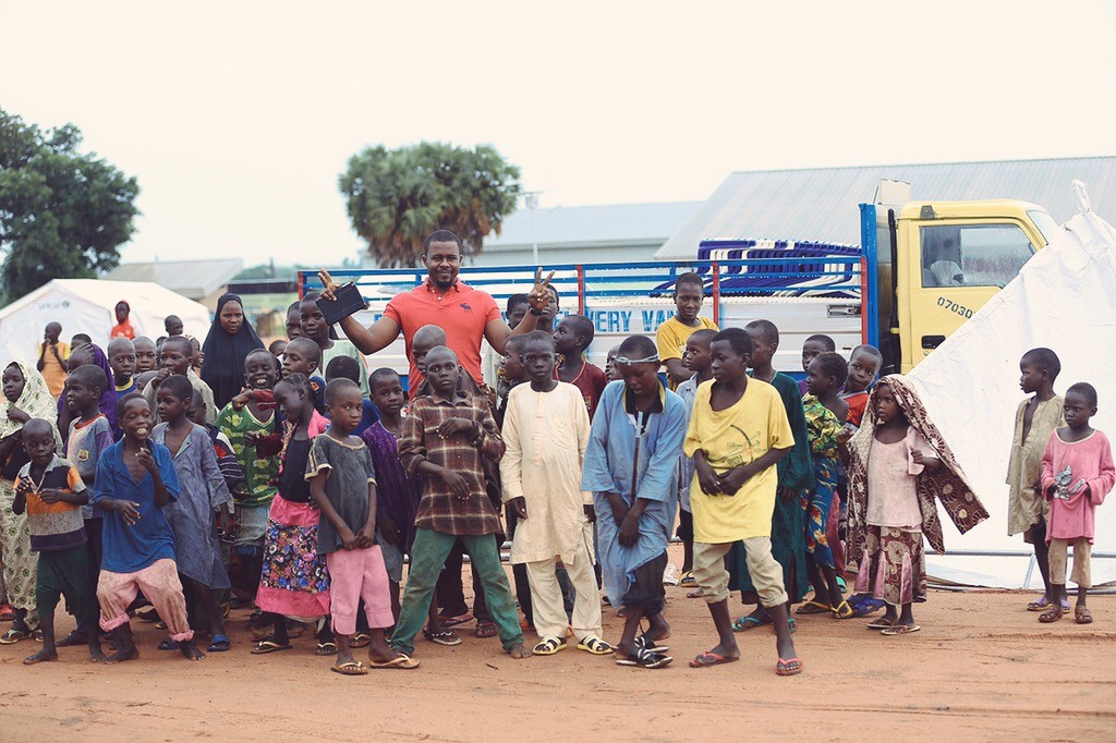 Children dancing in the Yola IDP camp - Anakle